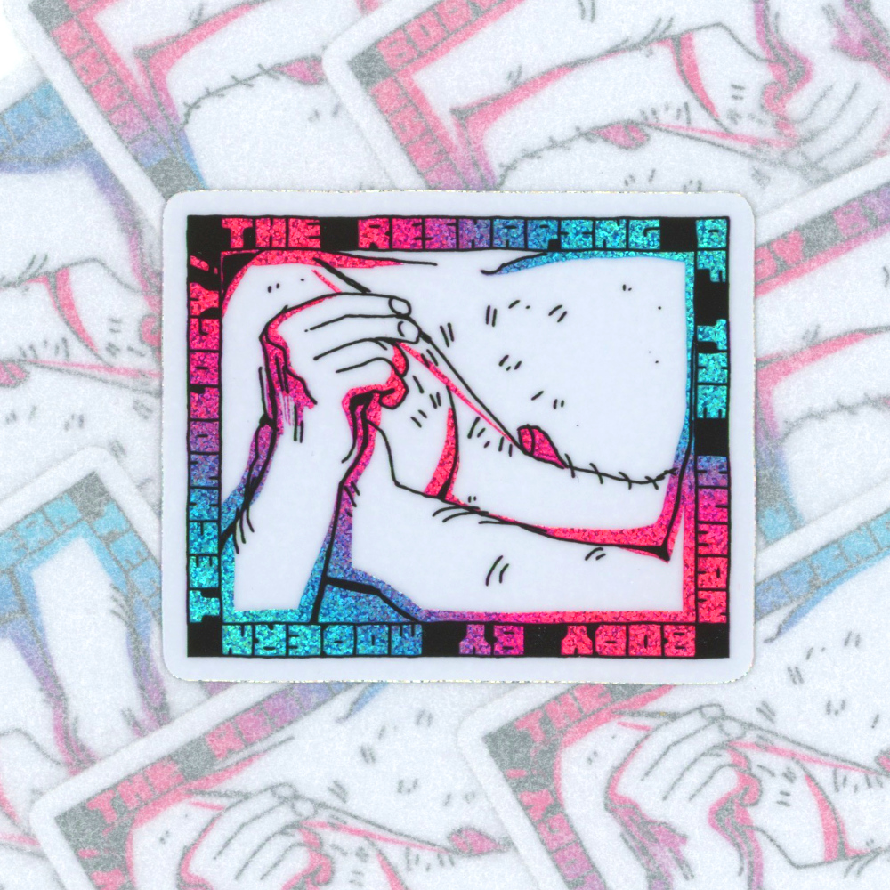 Modern Technology Glitter Sticker