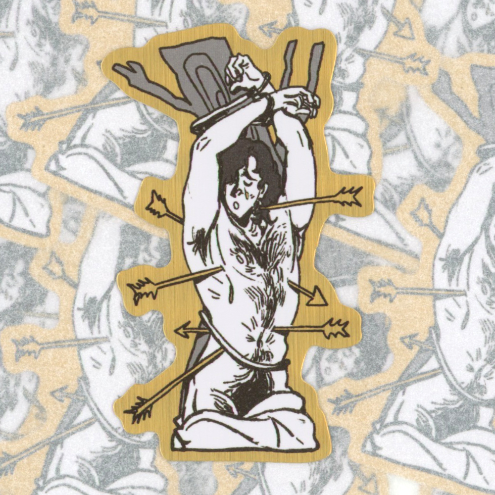 Saint Sebastian Metallic Sticker