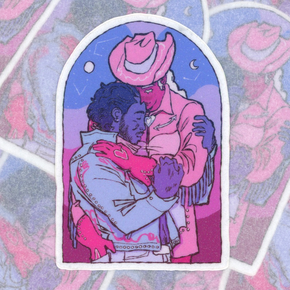 T4T Cowboys Glitter Sticker