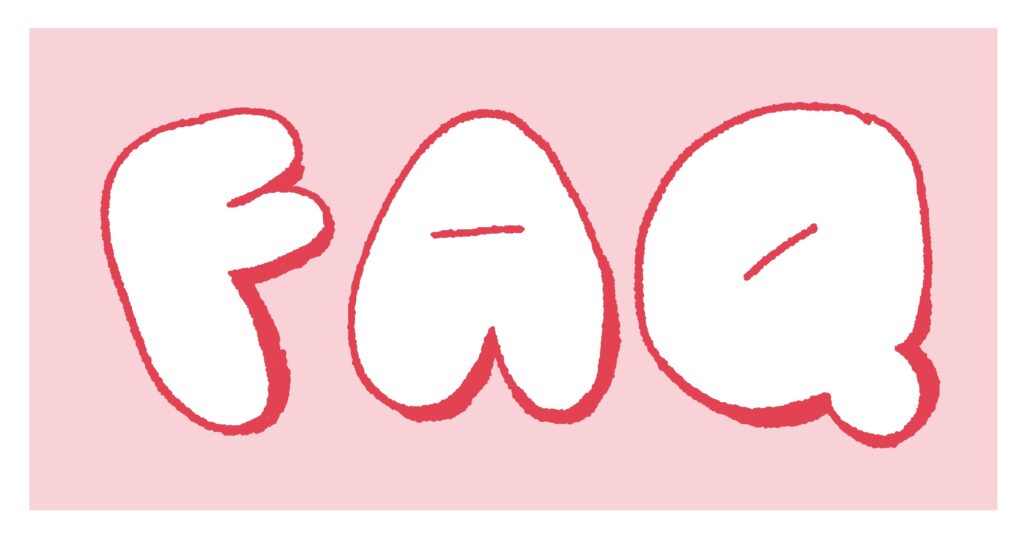 handwritten text that says "FAQ"