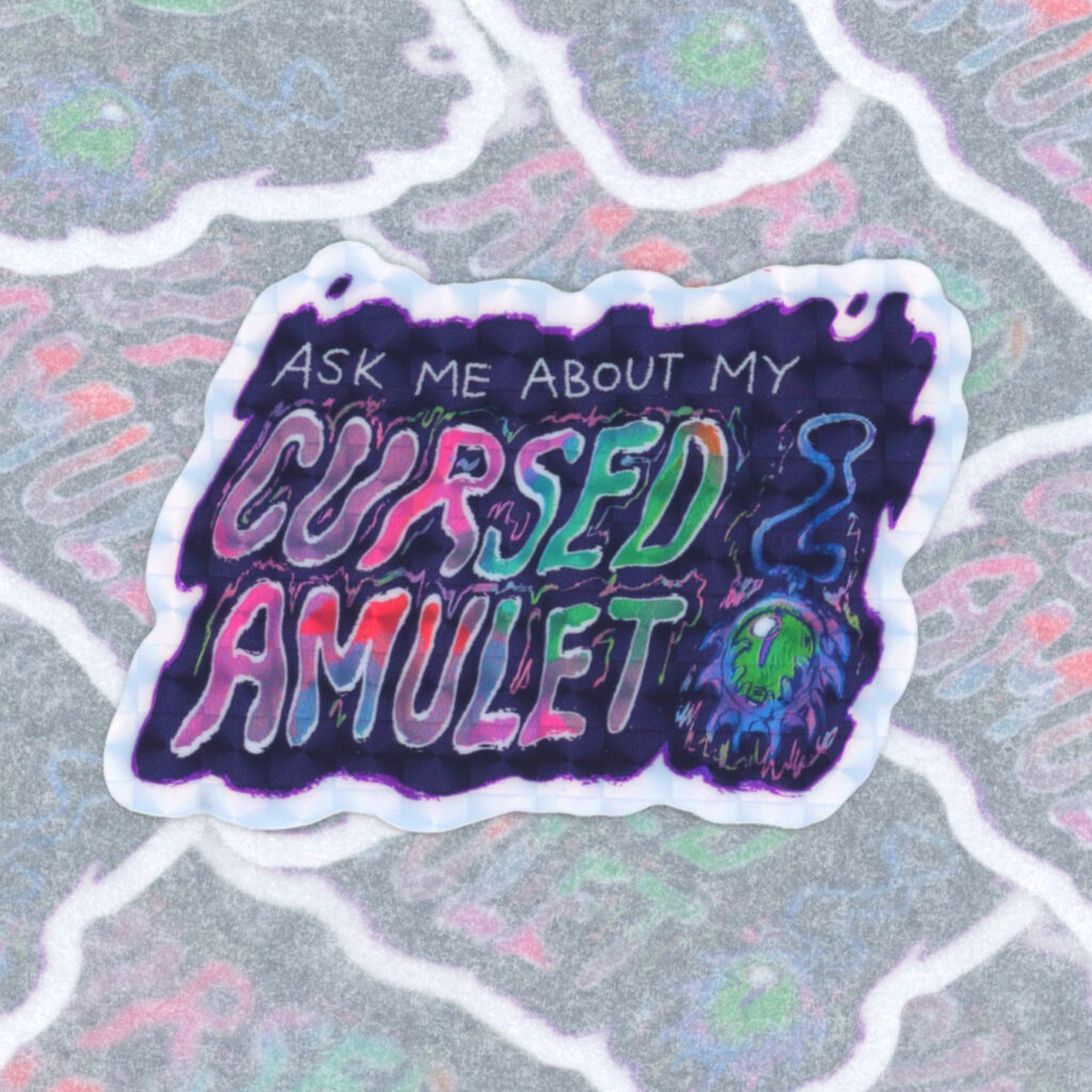 Cursed Amulet Holo Sticker